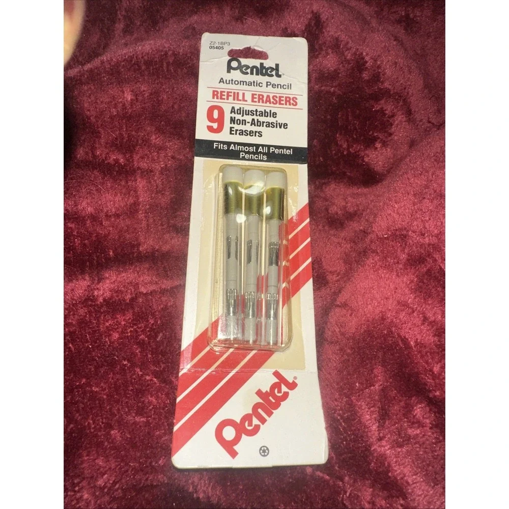 Pentel Automatic Pencil Refill Erasers Pack of 9 Z2-1BP3 05405